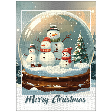 puzzleplate Holiday Snow Family 1000 Jigsaw Puzzle