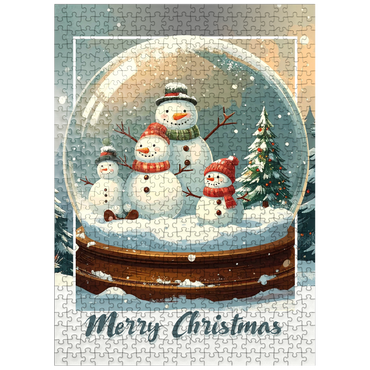 puzzleplate Holiday Snow Family 500 Jigsaw Puzzle