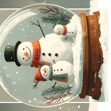 Snowman Family 500 Jigsaw Puzzle 3D Modell