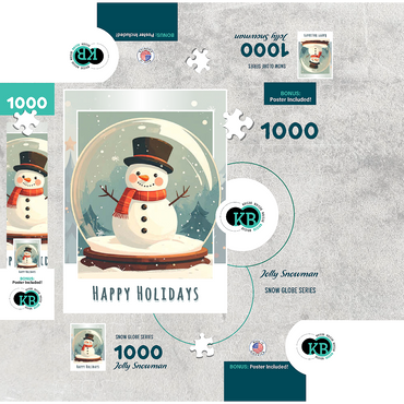 Jolly Snowman 1000 Jigsaw Puzzle box 3D Modell