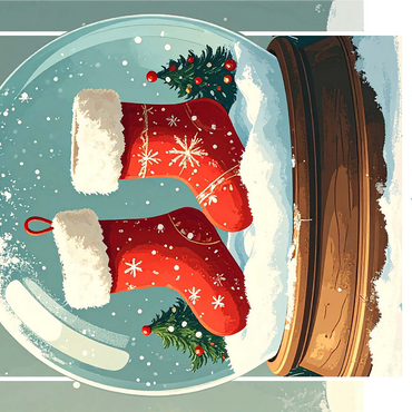 Christmas Stockings 1000 Jigsaw Puzzle 3D Modell