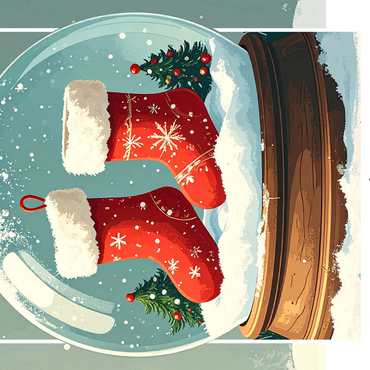 Christmas Stockings 500 Jigsaw Puzzle 3D Modell