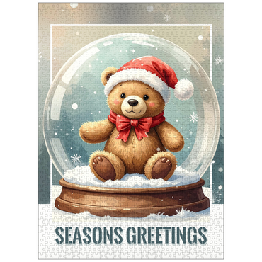 puzzleplate Christmas Teddy Bear 1000 Jigsaw Puzzle