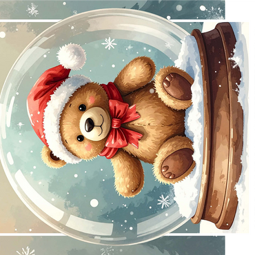 Christmas Teddy Bear 1000 Jigsaw Puzzle 3D Modell