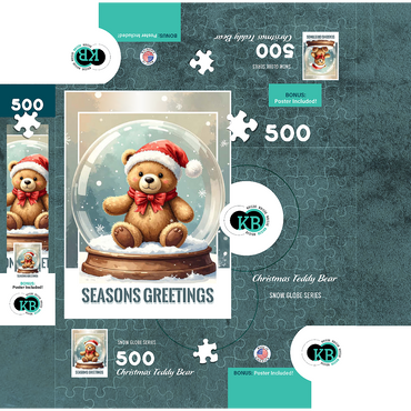 Christmas Teddy Bear 500 Jigsaw Puzzle box 3D Modell
