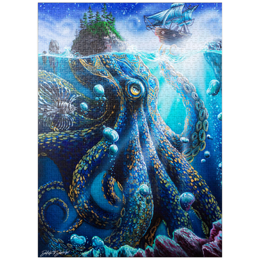 puzzleplate What Lies Beneath Kraken - Dakota Daetwiler 1000 Jigsaw Puzzle