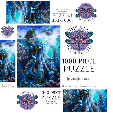 What Lies Beneath Kraken - Dakota Daetwiler 1000 Jigsaw Puzzle box 3D Modell