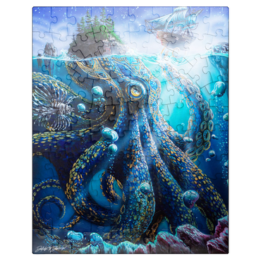 puzzleplate What Lies Beneath Kraken - Dakota Daetwiler 100 Jigsaw Puzzle