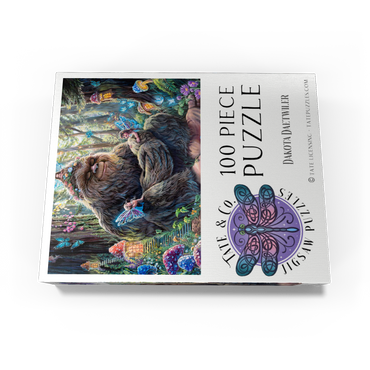 Peaceful Bigfoot Sasquatch with Fairies - Dakota Daetwiler 100 Jigsaw Puzzle box view3
