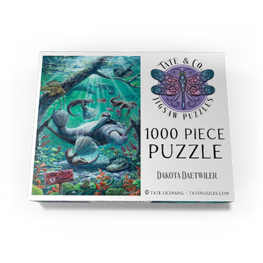 Lazy Day at the Otter Spa w/ Manatees - Dakota Daetwiler 1000 Jigsaw Puzzle box view3