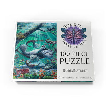 Lazy Day at the Otter Spa w/ Manatees - Dakota Daetwiler 100 Jigsaw Puzzle box view3