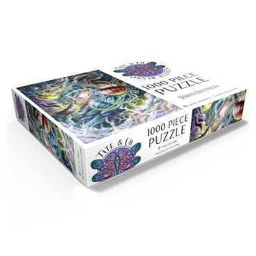 Jellyfish in Space Galaxy - Dakota Daetwiler 1000 Jigsaw Puzzle box view1