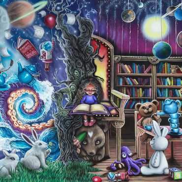 Hazel's Reading World - Dakota Daetwiler 1000 Jigsaw Puzzle 3D Modell