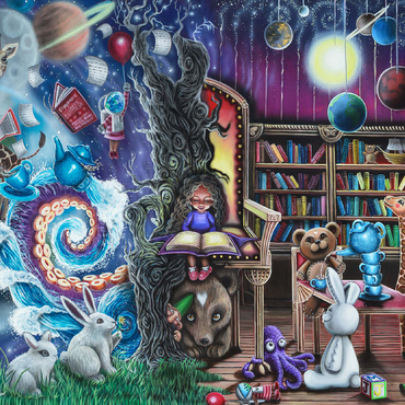 Hazel's Reading World - Dakota Daetwiler 100 Jigsaw Puzzle 3D Modell