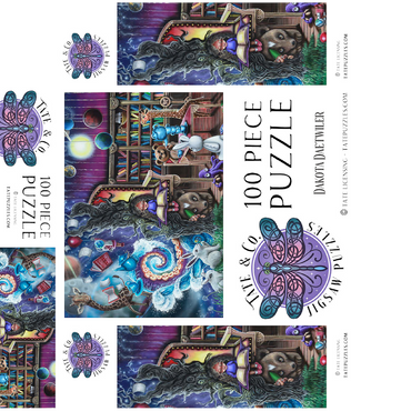 Hazel's Reading World - Dakota Daetwiler 100 Jigsaw Puzzle box 3D Modell