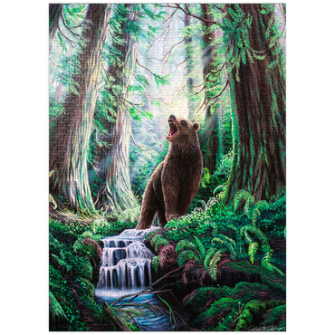 puzzleplate Guardian Bear in redwood forest - Dakota Daetwiler 1000 Jigsaw Puzzle