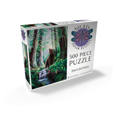 Guardian Bear in redwood forest - Dakota Daetwiler 500 Jigsaw Puzzle box view2
