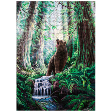 puzzleplate Guardian Bear in redwood forest - Dakota Daetwiler 500 Jigsaw Puzzle