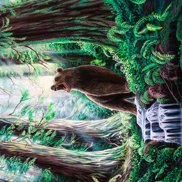 Guardian Bear in redwood forest - Dakota Daetwiler 500 Jigsaw Puzzle 3D Modell