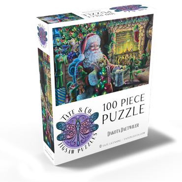 Christmas Mischief, Santa and elves - Dakota Daetwiler 100 Jigsaw Puzzle box view2