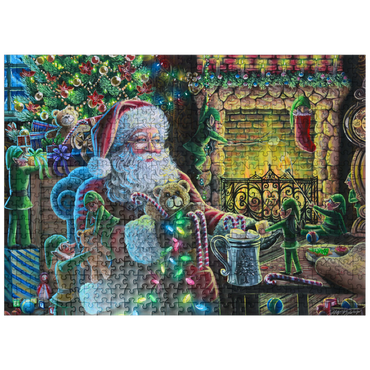 puzzleplate Christmas Mischief, Santa and elves - Dakota Daetwiler 500 Jigsaw Puzzle