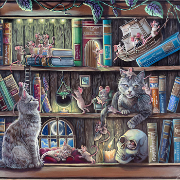 Cat & Mouse Library Bookshelf - Dakota Daetwiler 100 Jigsaw Puzzle 3D Modell