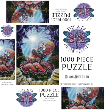 Agora Octopus Treasure - Dakota Daetwiler 1000 Jigsaw Puzzle box 3D Modell