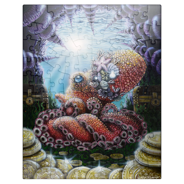 puzzleplate Agora Octopus Treasure - Dakota Daetwiler 100 Jigsaw Puzzle
