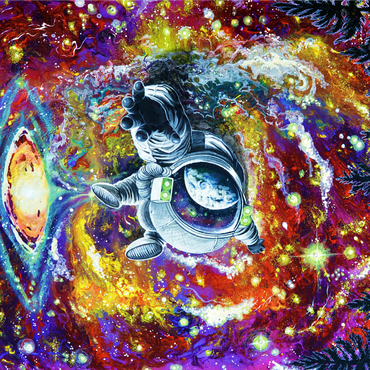 Abduction Astronaut Space Galaxy - Dakota Daetwiler 1000 Jigsaw Puzzle 3D Modell