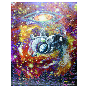 puzzleplate Abduction Astronaut Space Galaxy - Dakota Daetwiler 100 Jigsaw Puzzle