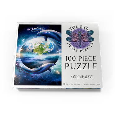 Star Dolphin from the Deep Space Seas - Random Galaxy 100 Jigsaw Puzzle box view3