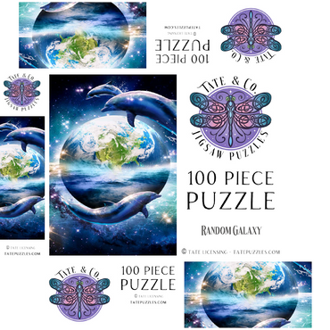 Star Dolphin from the Deep Space Seas - Random Galaxy 100 Jigsaw Puzzle box 3D Modell