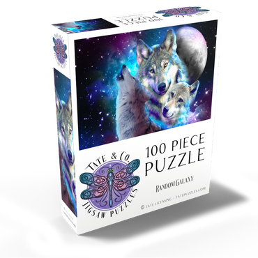 Interstellar Wolf Pack of the Cosmic Skies - Random Galaxy 100 Jigsaw Puzzle box view2