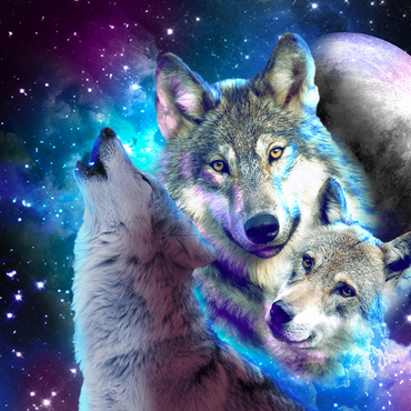 Interstellar Wolf Pack of the Cosmic Skies - Random Galaxy 500 Jigsaw Puzzle 3D Modell