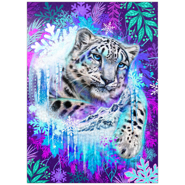 puzzleplate Snow Leopard Animal Spirit - Sheena Pike 1000 Jigsaw Puzzle