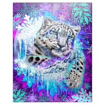 puzzleplate Snow Leopard Animal Spirit - Sheena Pike 100 Jigsaw Puzzle