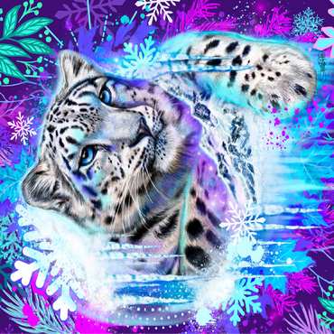 Snow Leopard Animal Spirit - Sheena Pike 100 Jigsaw Puzzle 3D Modell