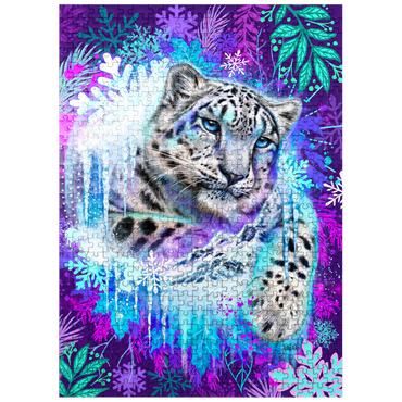 puzzleplate Snow Leopard Animal Spirit - Sheena Pike 500 Jigsaw Puzzle