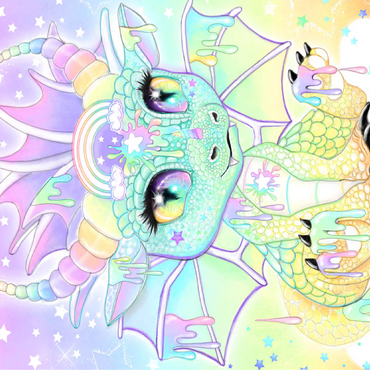 Sweet Pastel Lil Dragon - Sheena Pike 100 Jigsaw Puzzle 3D Modell