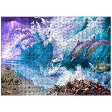 puzzleplate Strength and Grace Ocean Horse - Jeff Haynie 500 Jigsaw Puzzle