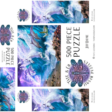 Strength and Grace Ocean Horse - Jeff Haynie 500 Jigsaw Puzzle box 3D Modell