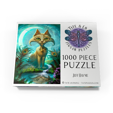 Reflections Cat Green Reflection Pool - Jeff Haynie 1000 Jigsaw Puzzle box view3