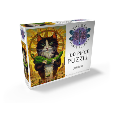 Green Chile Cat - Jeff Haynie 100 Jigsaw Puzzle box view2