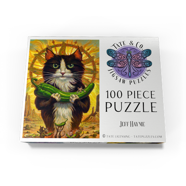 Green Chile Cat - Jeff Haynie 100 Jigsaw Puzzle box view3