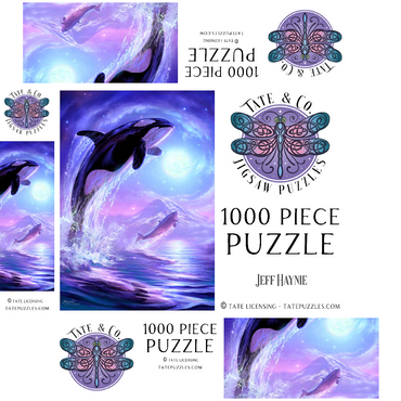 Orca Dreams - Jeff Haynie 1000 Jigsaw Puzzle box 3D Modell