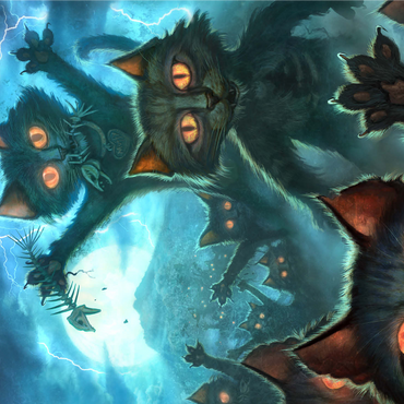 Zombie Cats - Jeff Haynie 1000 Jigsaw Puzzle 3D Modell