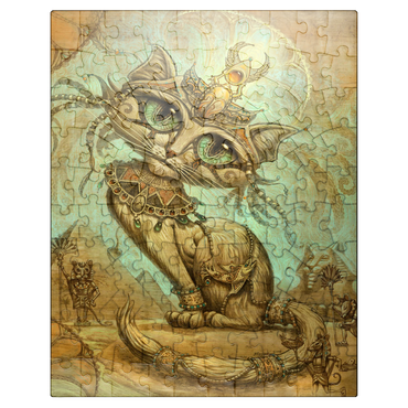 puzzleplate Cleopatra Egyptian Cat - Jeff Haynie 100 Jigsaw Puzzle