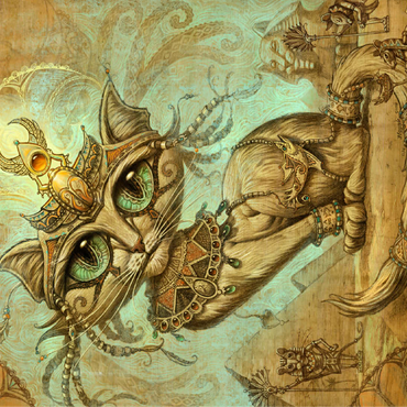 Cleopatra Egyptian Cat - Jeff Haynie 100 Jigsaw Puzzle 3D Modell