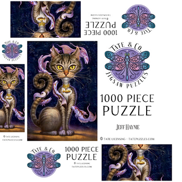 Feline Fantasy Cat - Jeff Haynie 1000 Jigsaw Puzzle box 3D Modell
