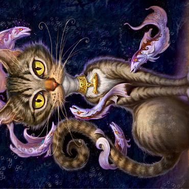 Feline Fantasy Cat - Jeff Haynie 100 Jigsaw Puzzle 3D Modell